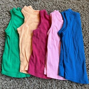 Old Navy Kids Tank Tops - Green, Orange, Red, Pink, Blue